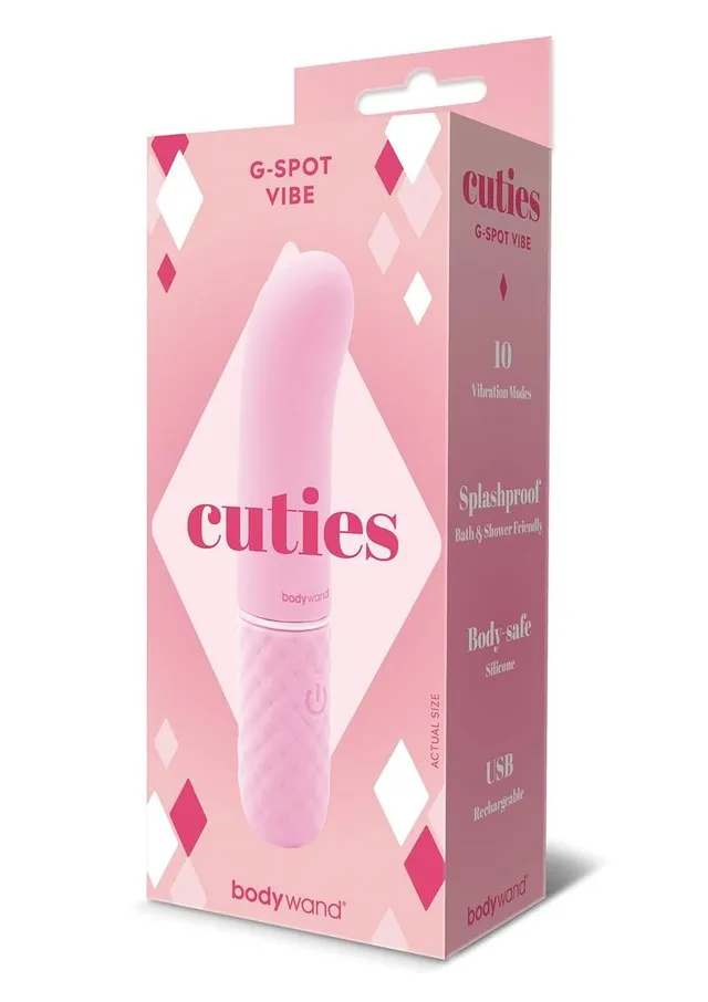 Bodywand Cuties G-Spot vibromasseur rose USB 10 modes