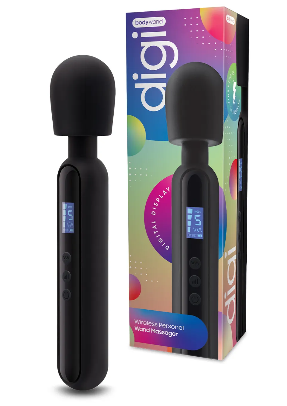 Bodywand Digi baguette vibrante silicone USB écran LED