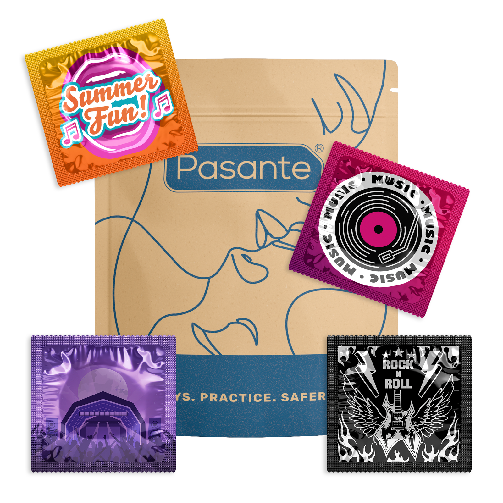 Pasante Festival préservatifs latex standard 36 pièces 54 mm
