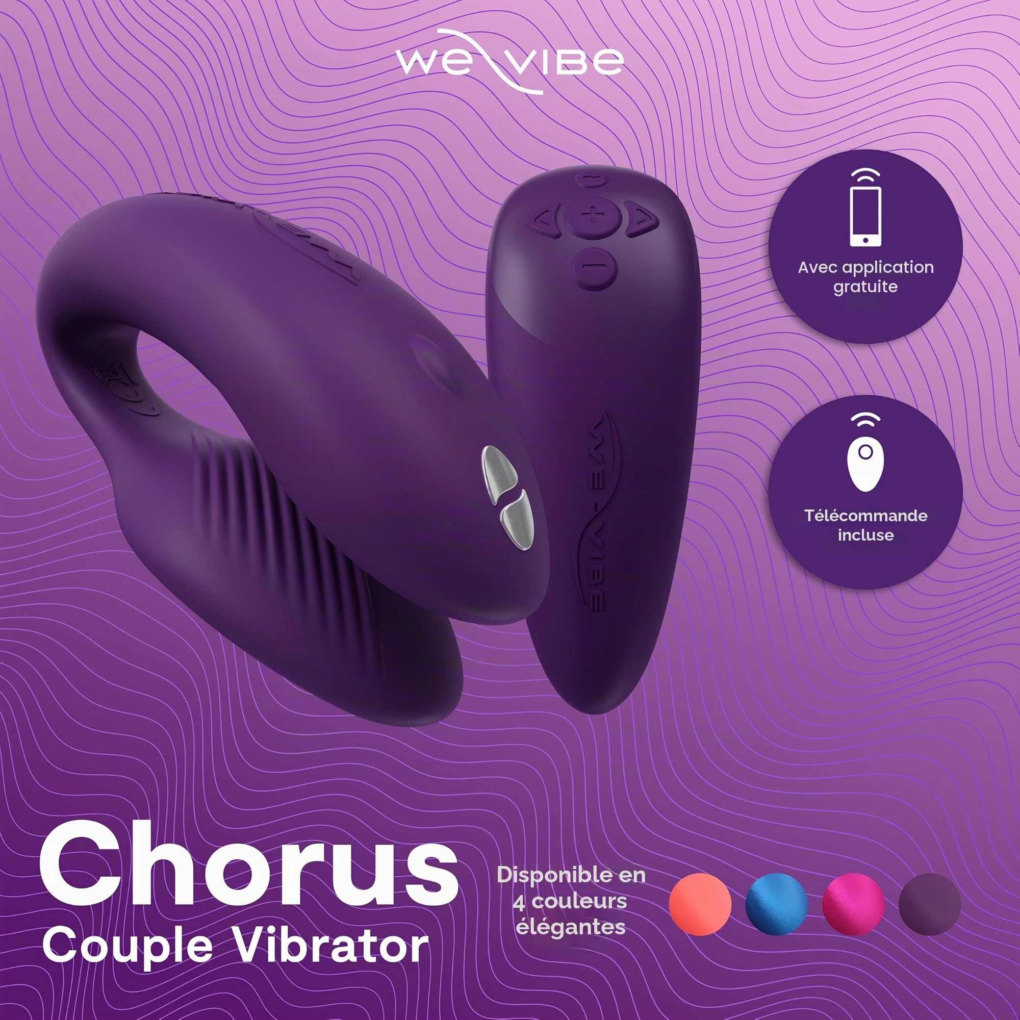 We-Vibe Chorus vibromasseur couple violet connecté