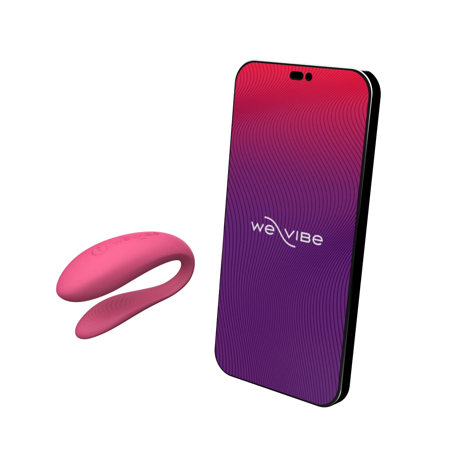 We-Vibe Sync Lite vibromasseur couple rose silicone rechargeable