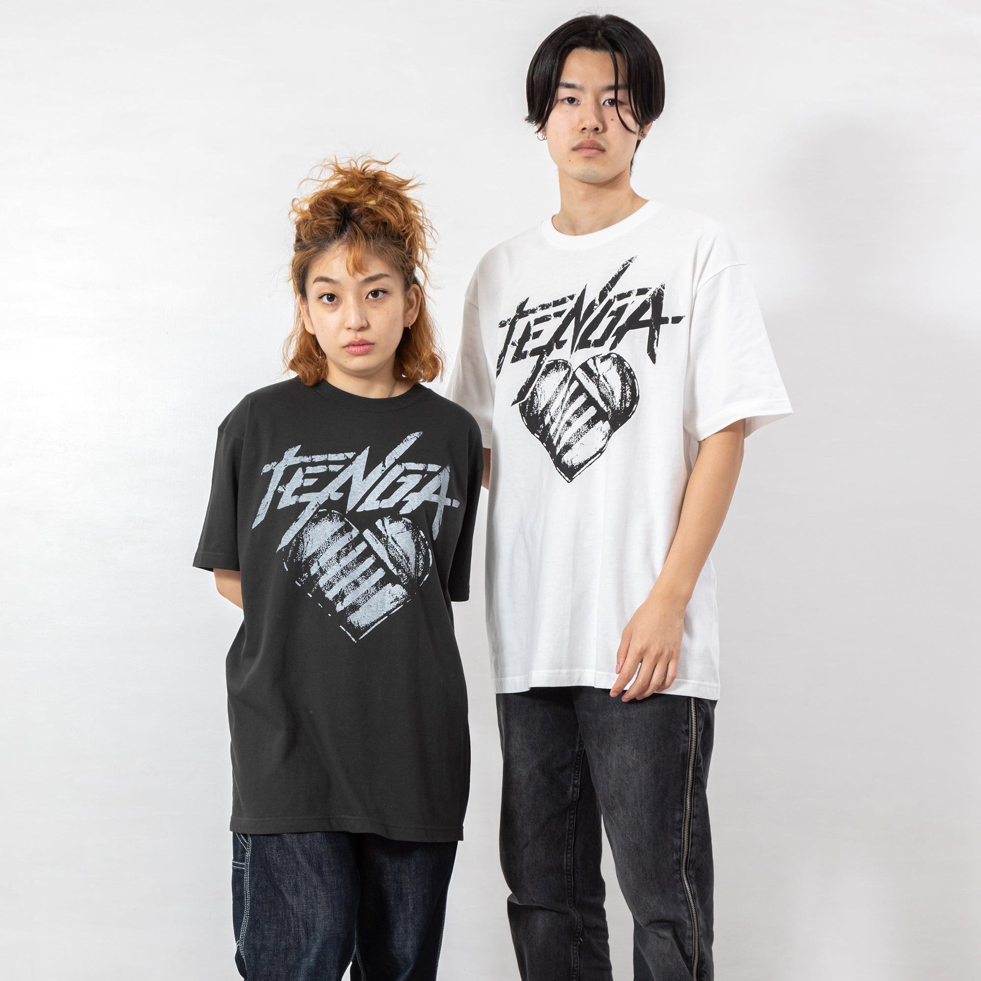 TENGA Hearts T-shirt blanc coton taille L