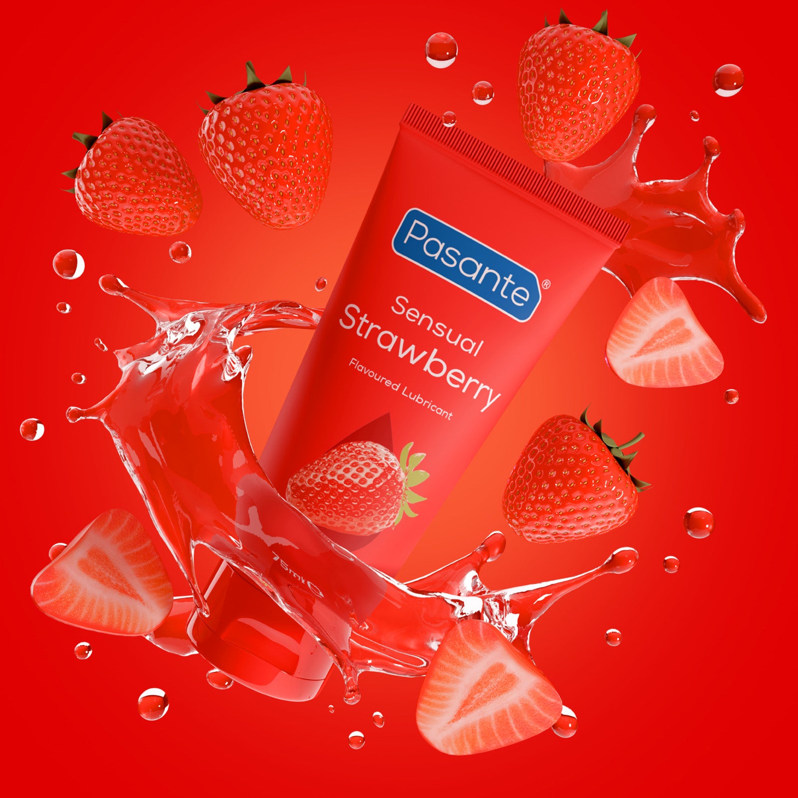Pasante Fraise lubrifiant intime base eau 75 ml