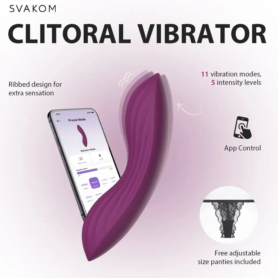 Svakom Edeny vibromasseur culotte violet connecté
