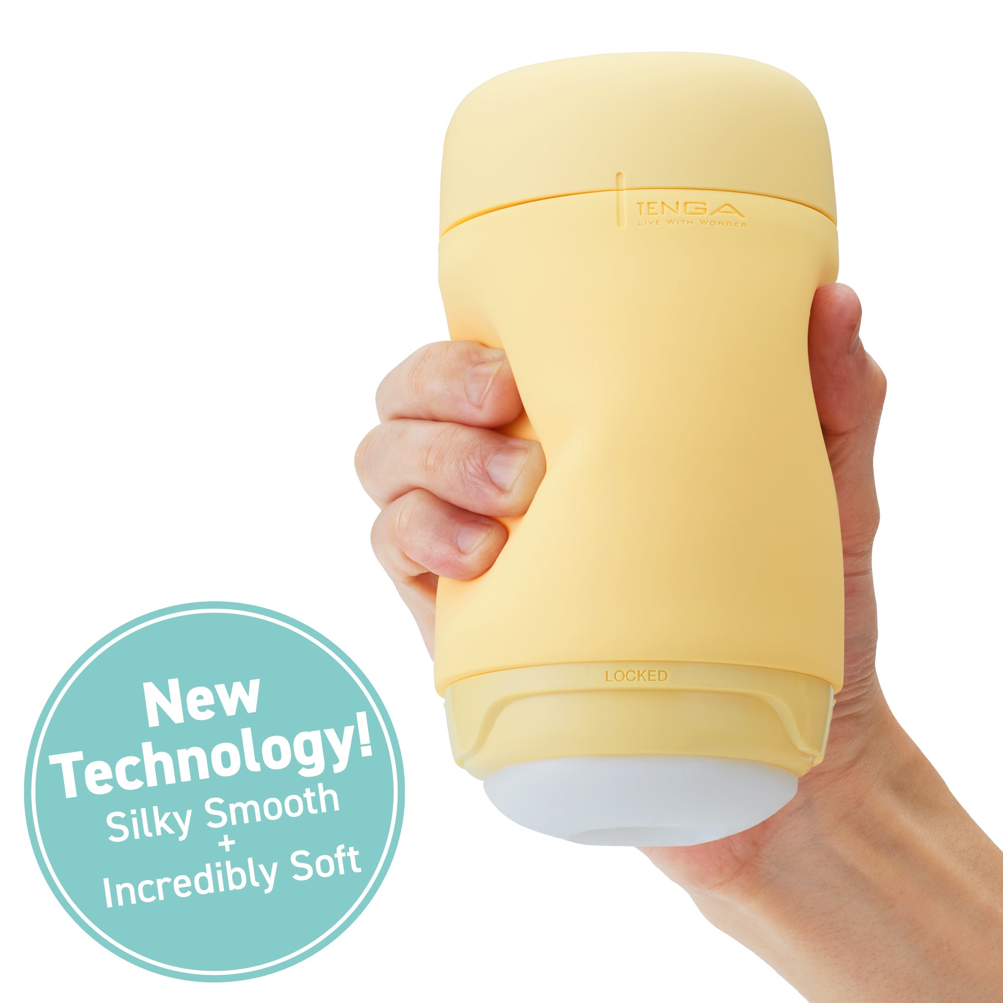 Tenga Puffy Custard Yellow masturbateur souple spirale