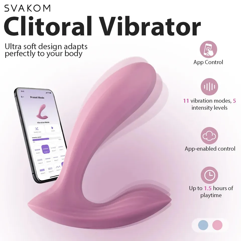 Svakom Erica vibromasseur portable bleu connecté