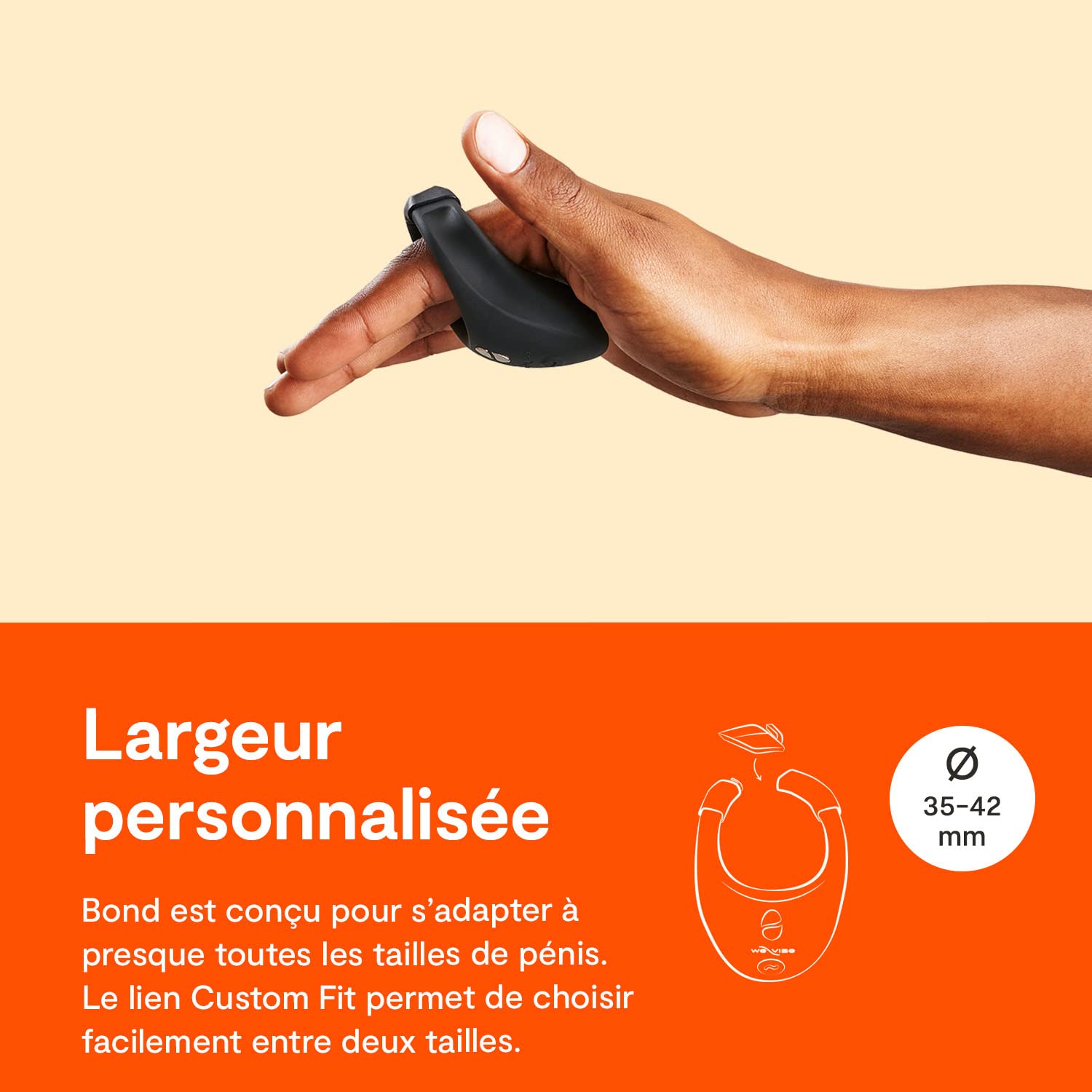 We-Vibe Bond + Bond anneaux péniens vibrants noirs