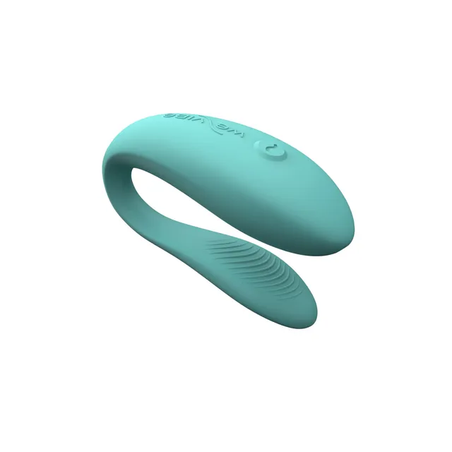We-Vibe Sync Lite vibromasseur couple bleu en C silicone