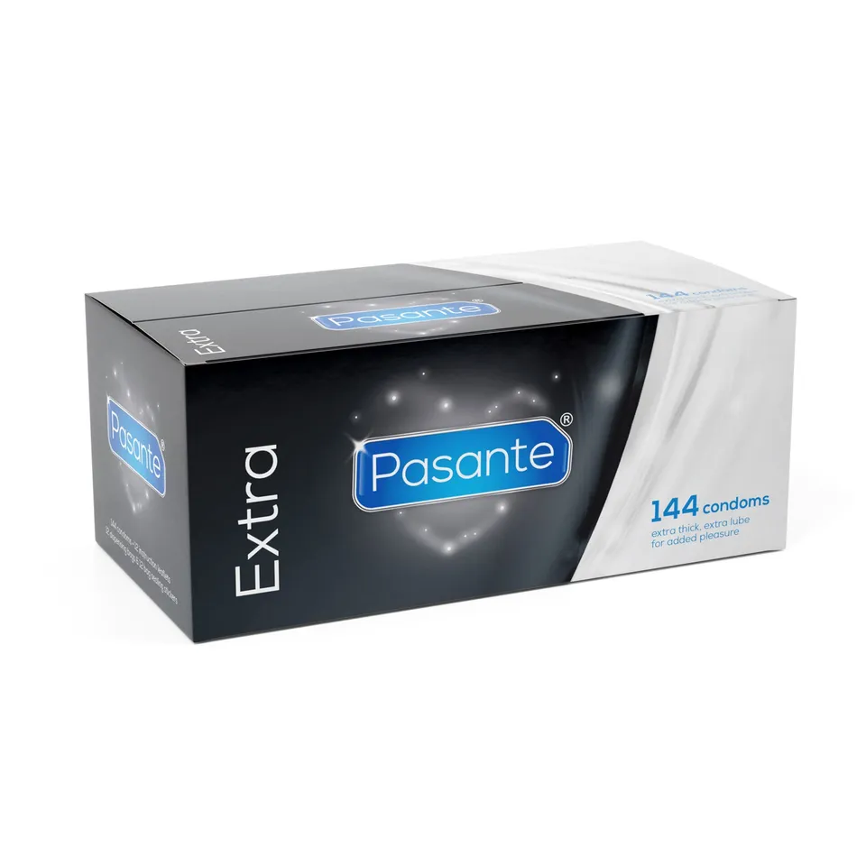 Pasante Extra préservatifs épais lubrifiés x144