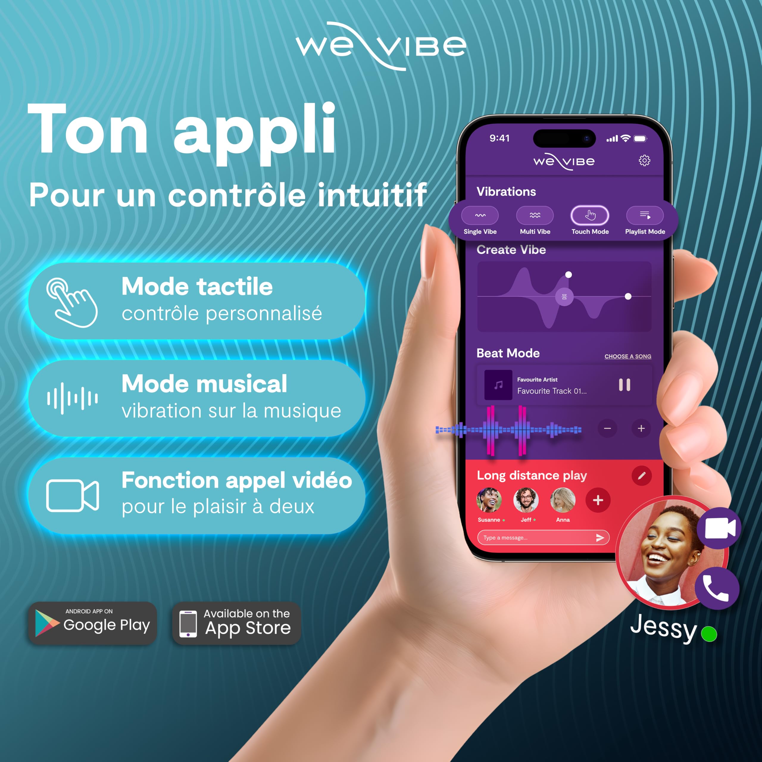 We-Vibe Verge 2 anneau vibrant 52 mm couple silicone