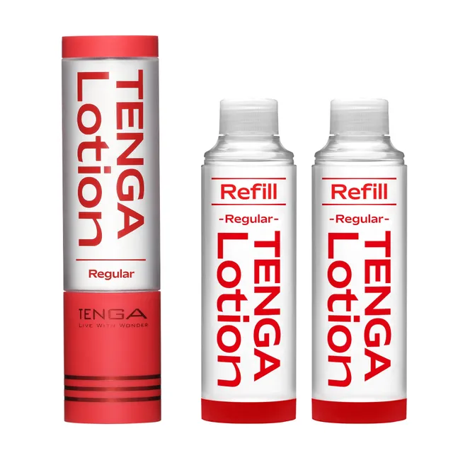 TENGA Lotion Regular Lubrifiant Lot Flacon + 2 Recharges
