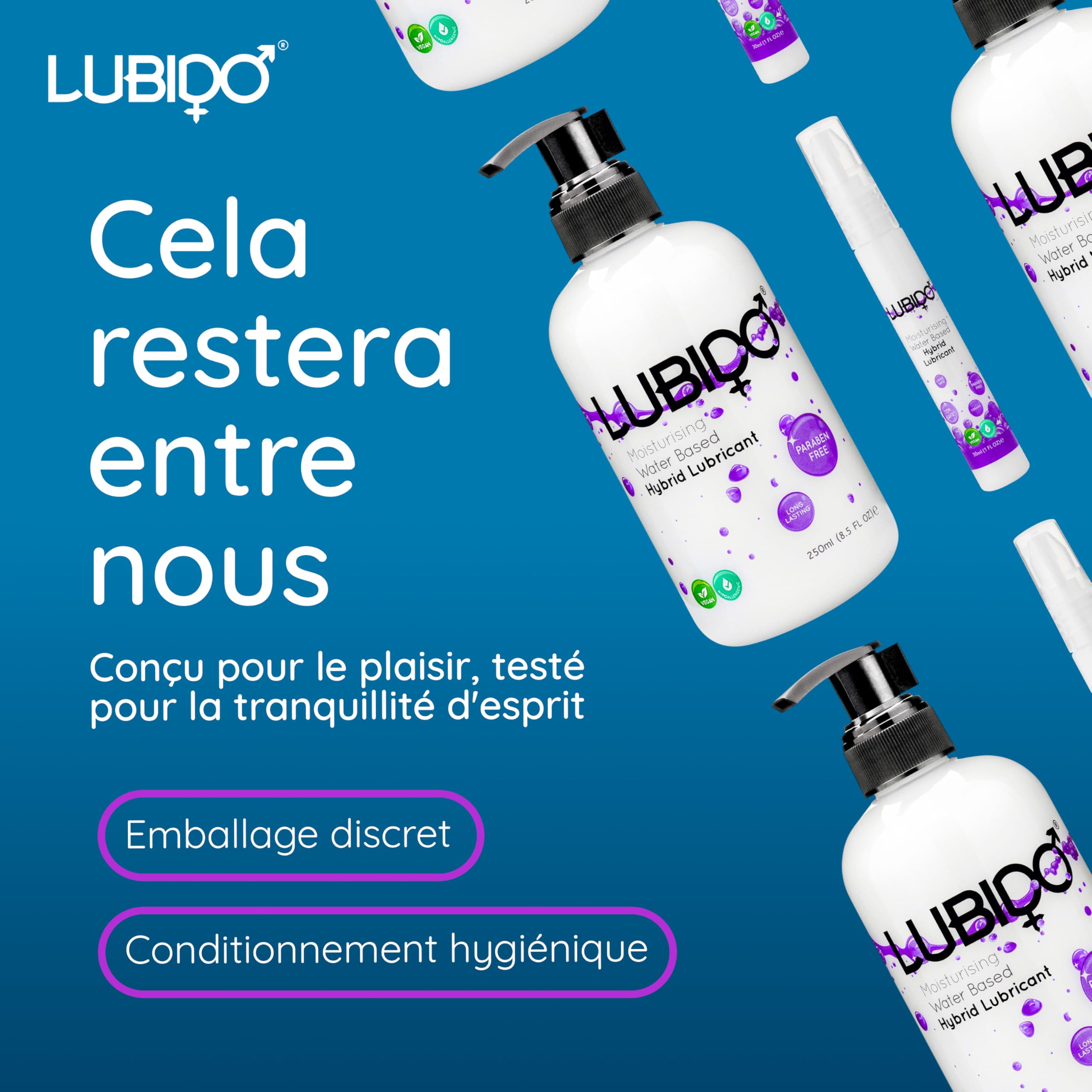Lubido Hybrid gel lubrifiant hybride 2x30 ml