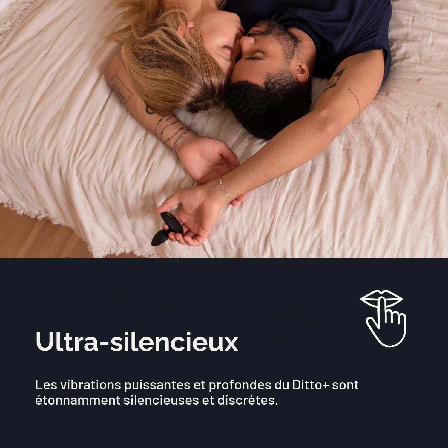 We-Vibe Ditto+ plug anal vibrant noir télécommandé silicone