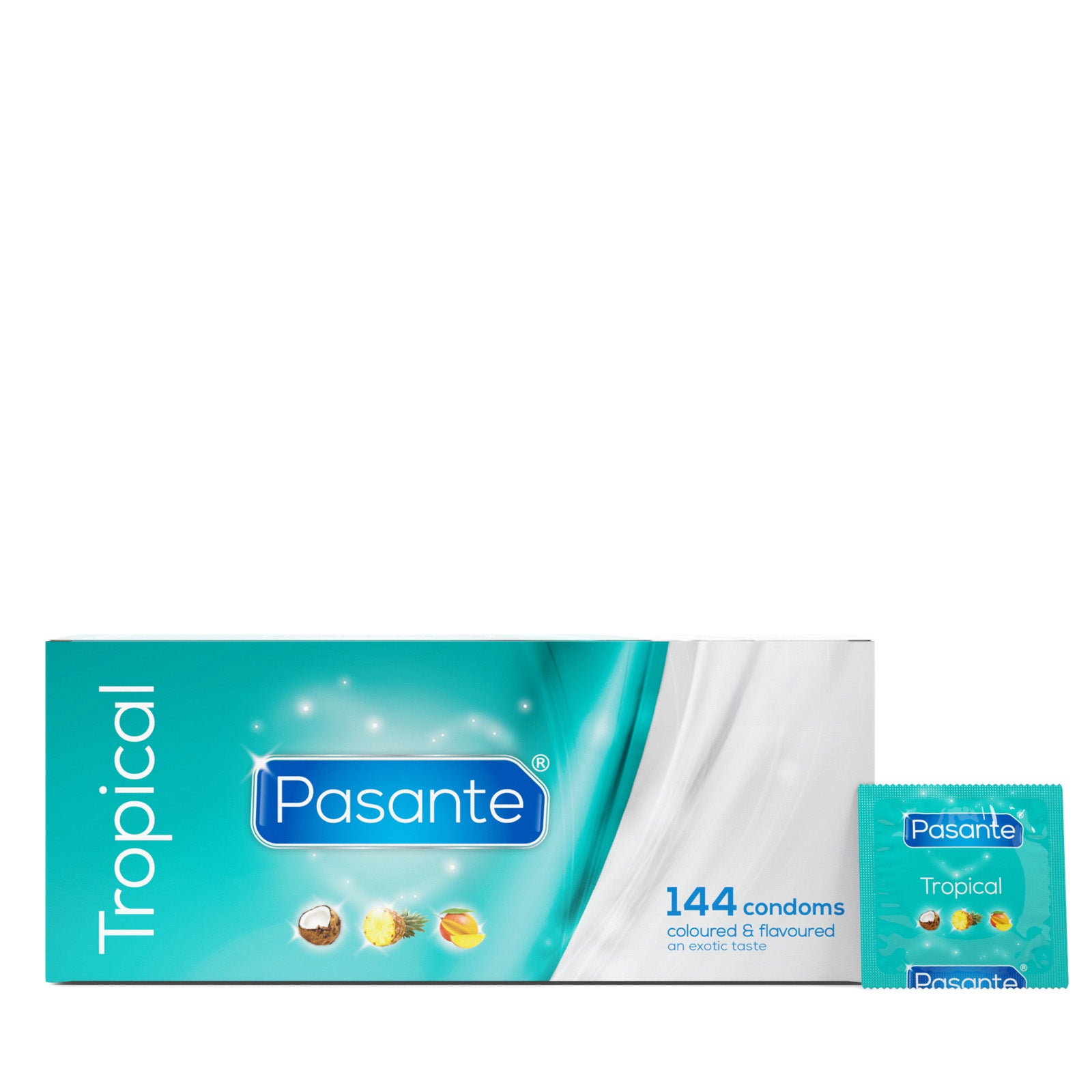 Pasante Tropical préservatifs aromatisés 144 latex exotique