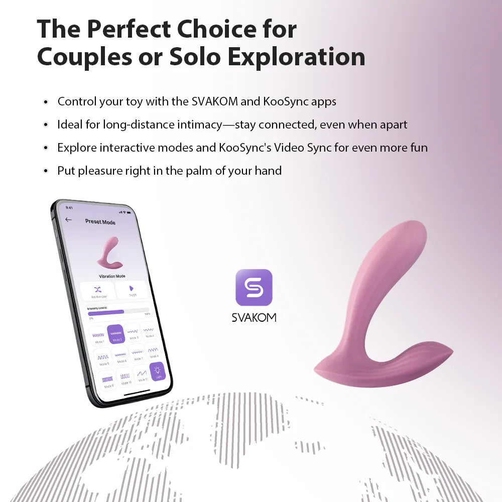 Svakom Erica vibromasseur portable bleu connecté