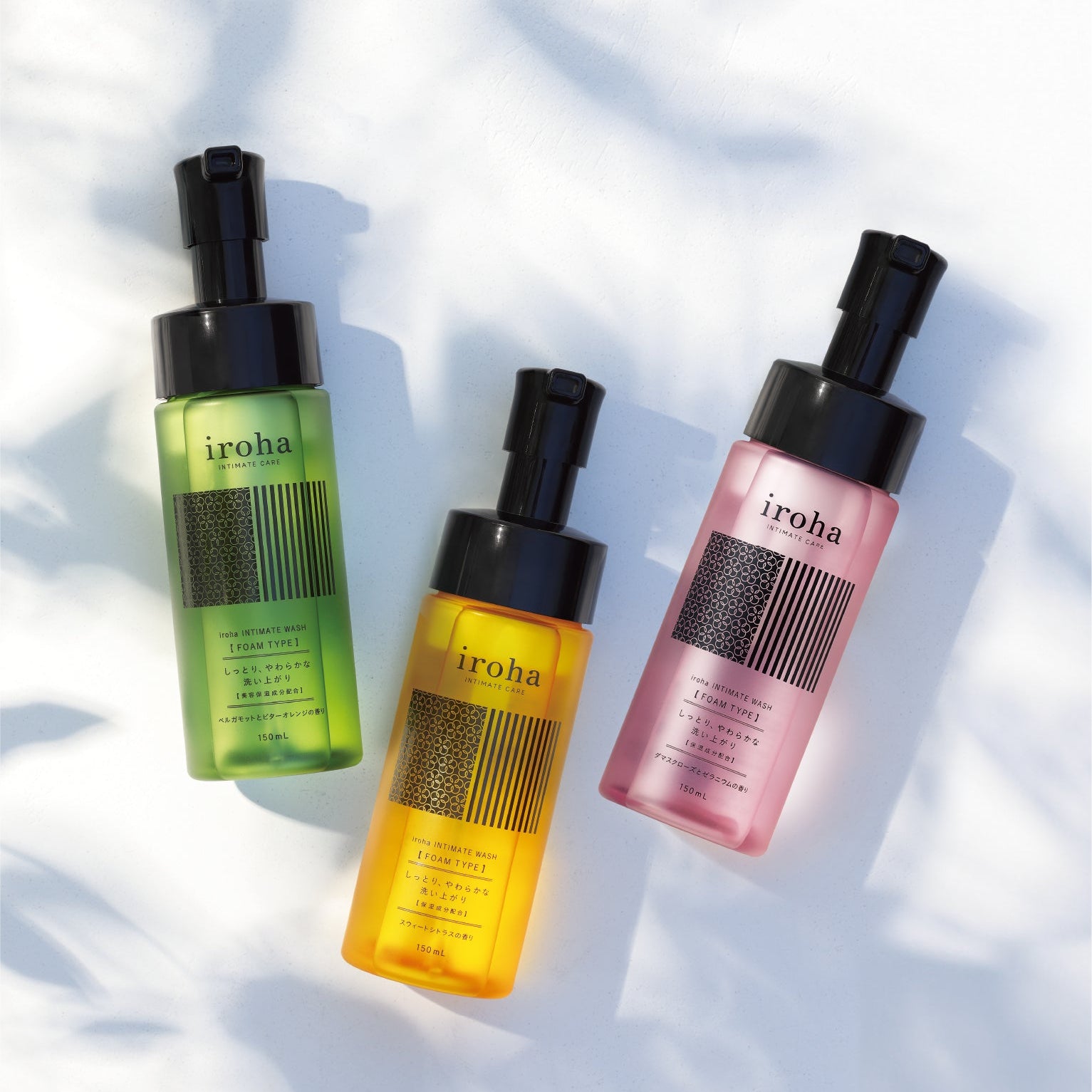 iroha Intimate Wash mousse intime lot 3 parfums