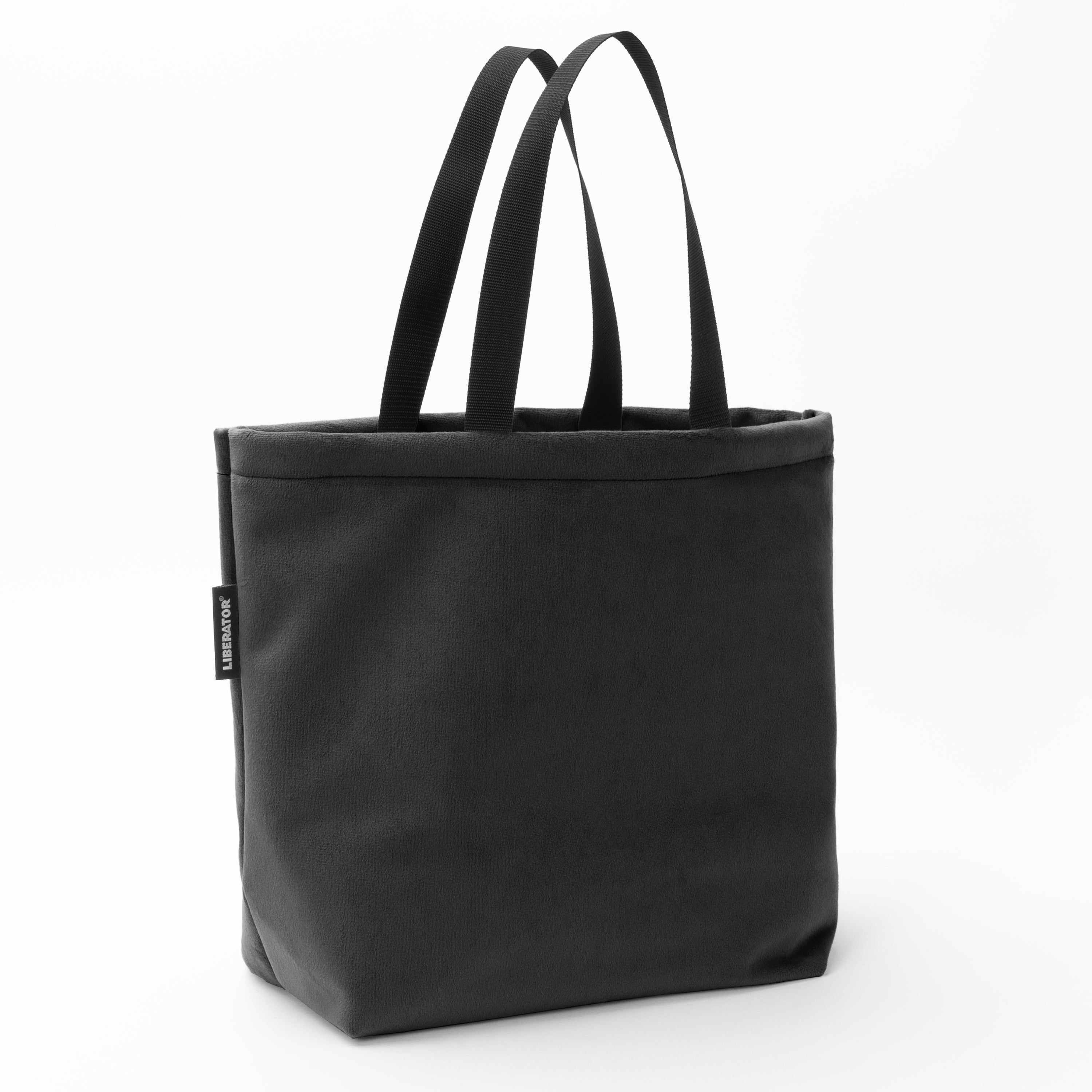 Liberator Fascinator Tote sac rangement microvelours noir
