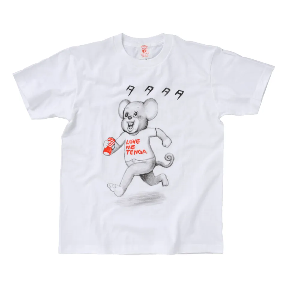 Tenga TENGA Merch Dokumi T-shirt manga blanc et noir M-XL