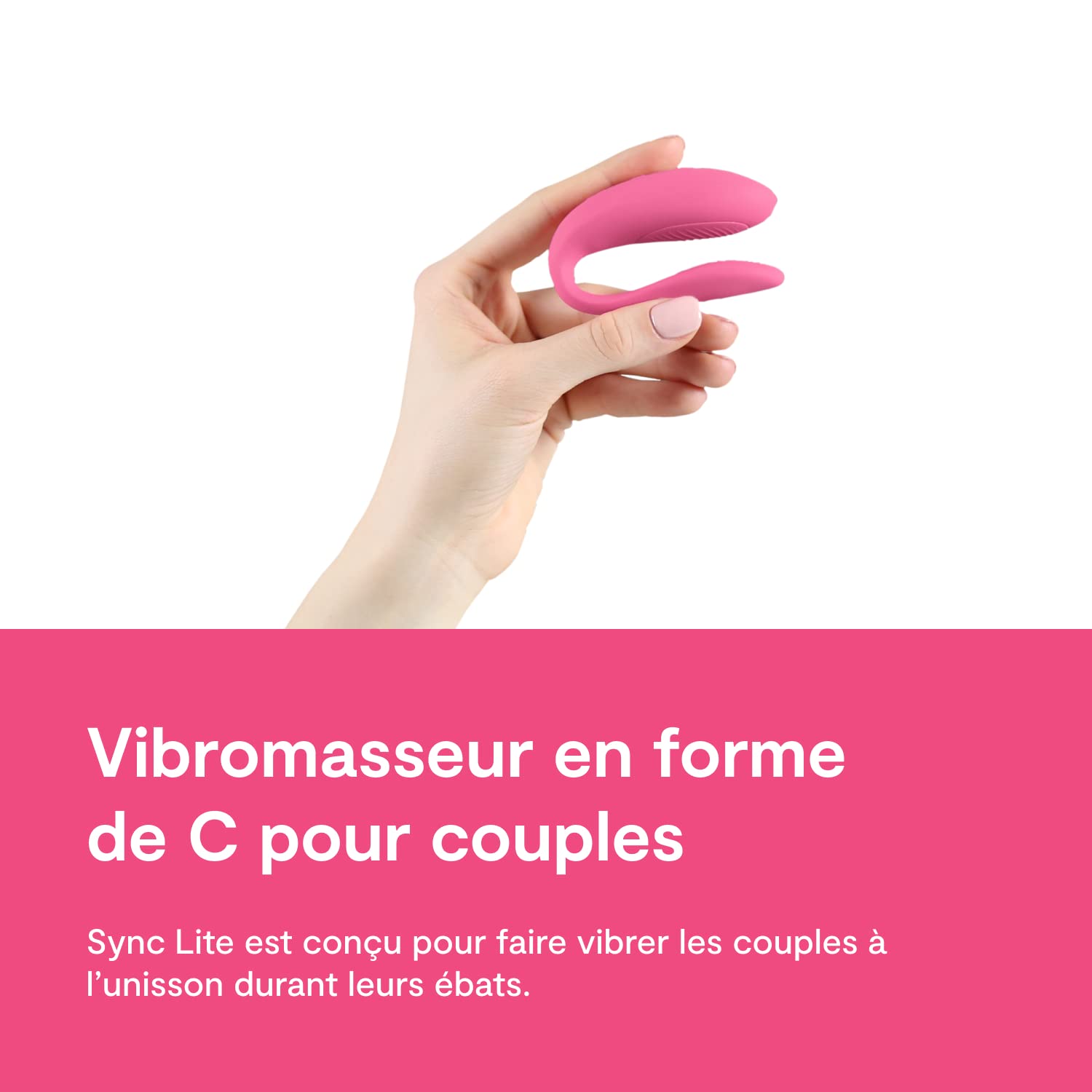 We-Vibe Sync Lite vibromasseur couple rose silicone rechargeable
