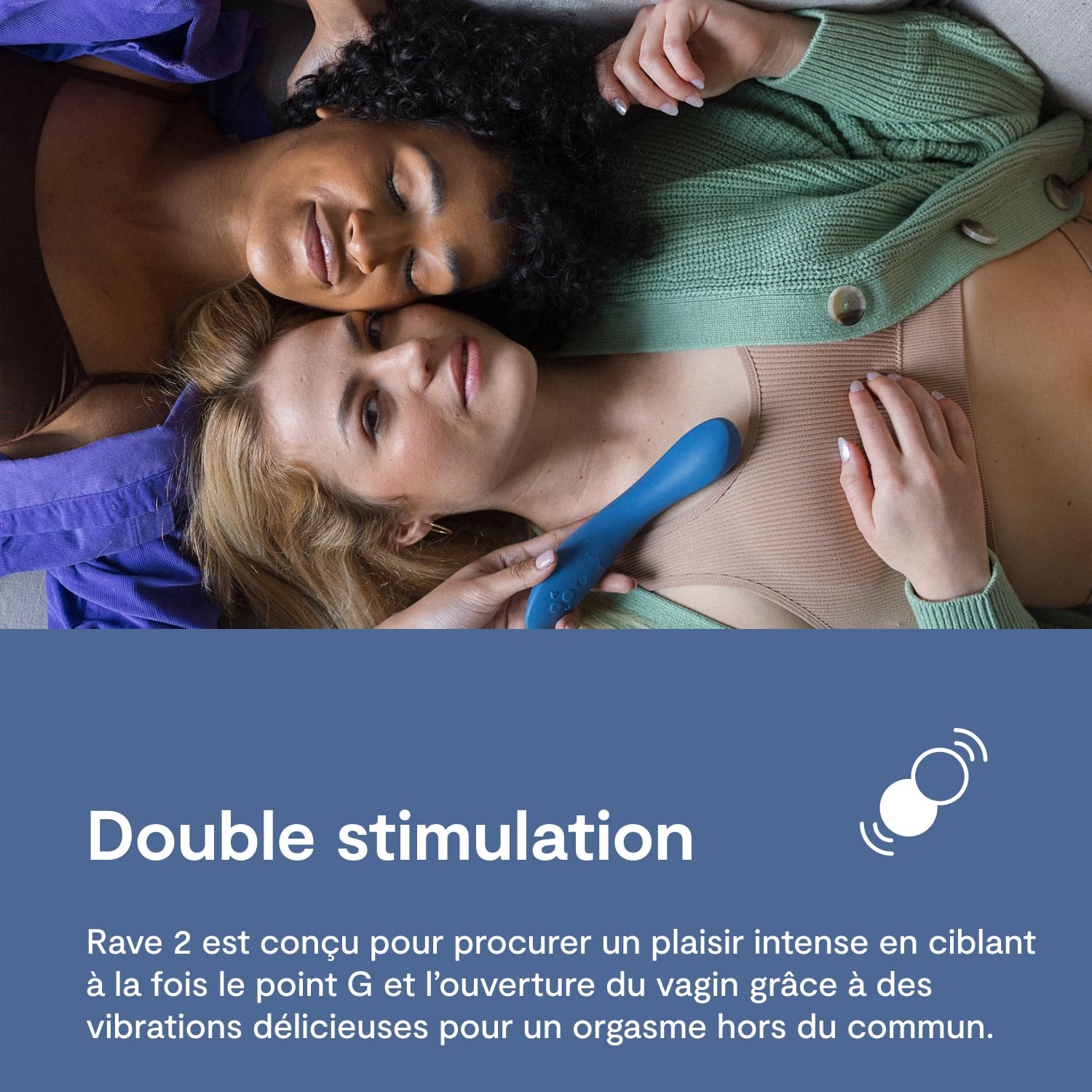 We-Vibe Rave 2 vibromasseur point G bleu connecté