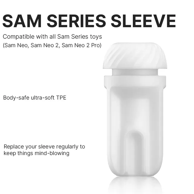 Svakom Sam Neo manchette masturbateur blanc TPE doux