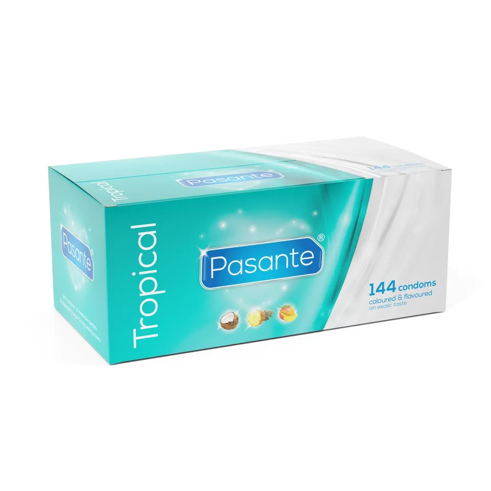 Pasante Tropical préservatifs aromatisés 144 latex exotique