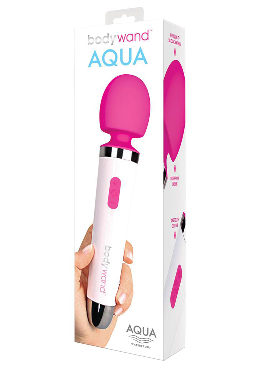 Bodywand Aqua vibromasseur étanche silicone blanc rose piles