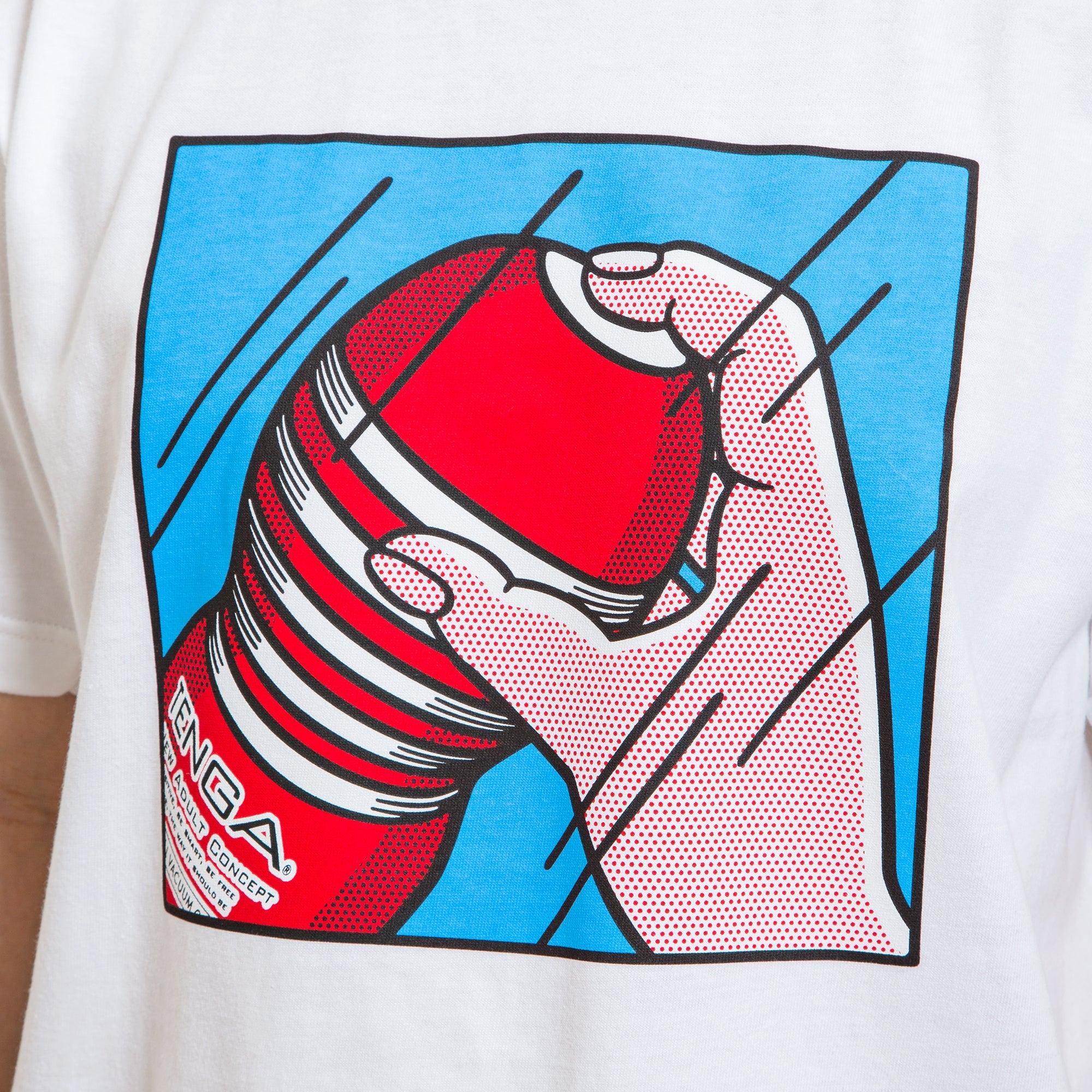TENGA Merch Playing with Tenga t-shirt blanc bleu M coton