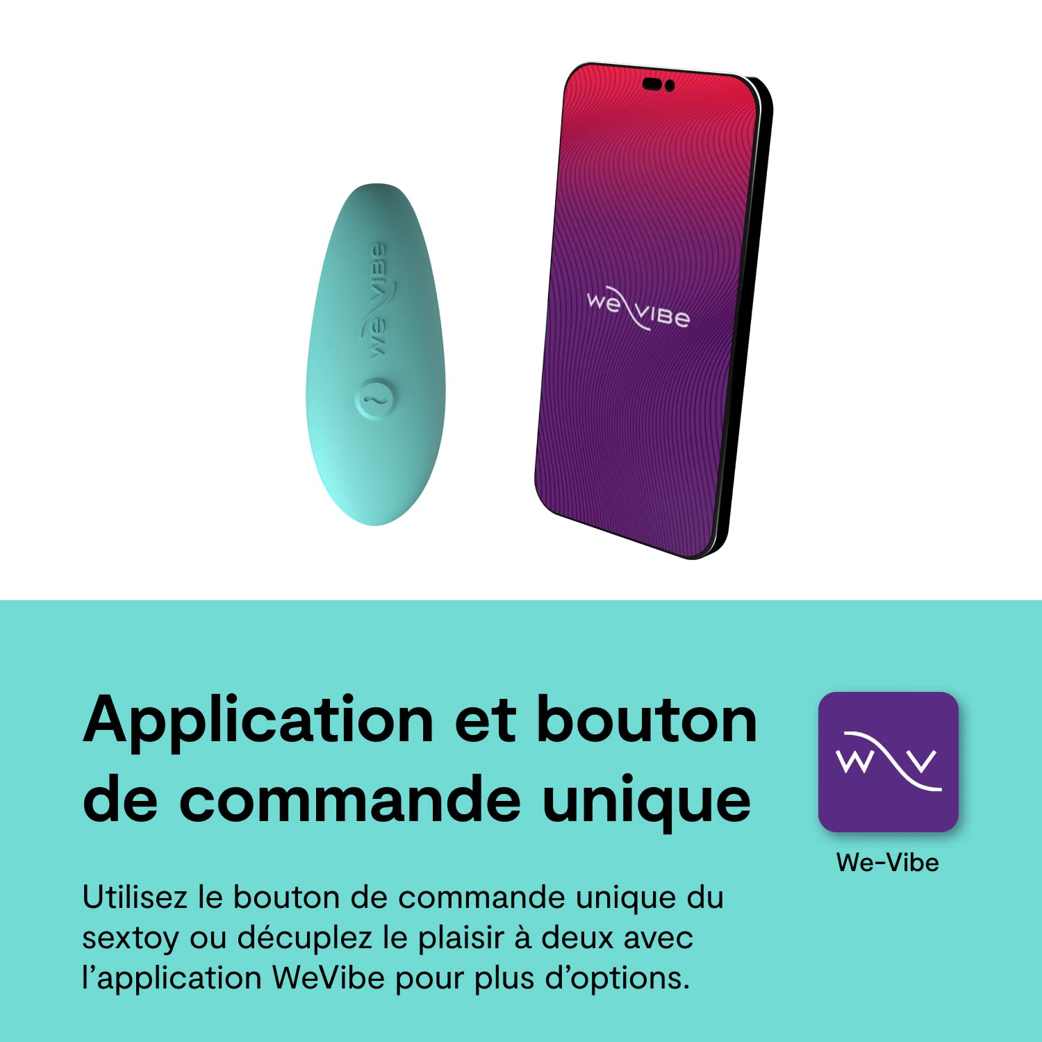 We-Vibe Sync Lite vibromasseur couple bleu en C silicone