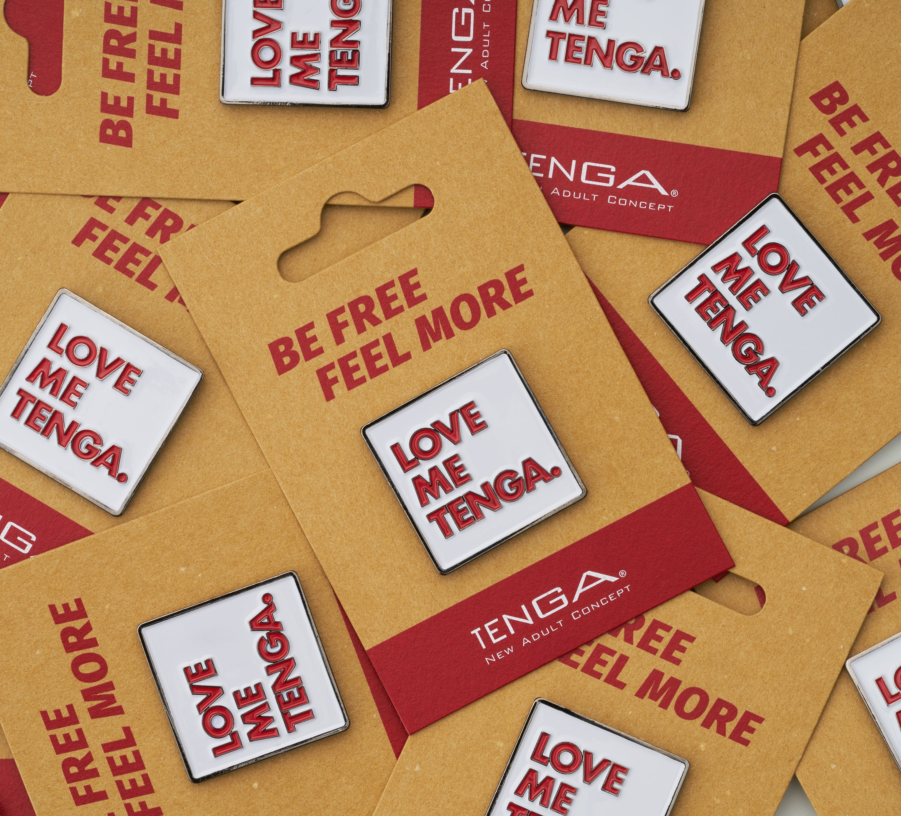 Tenga Merch Pin Badge Square badge metal carre