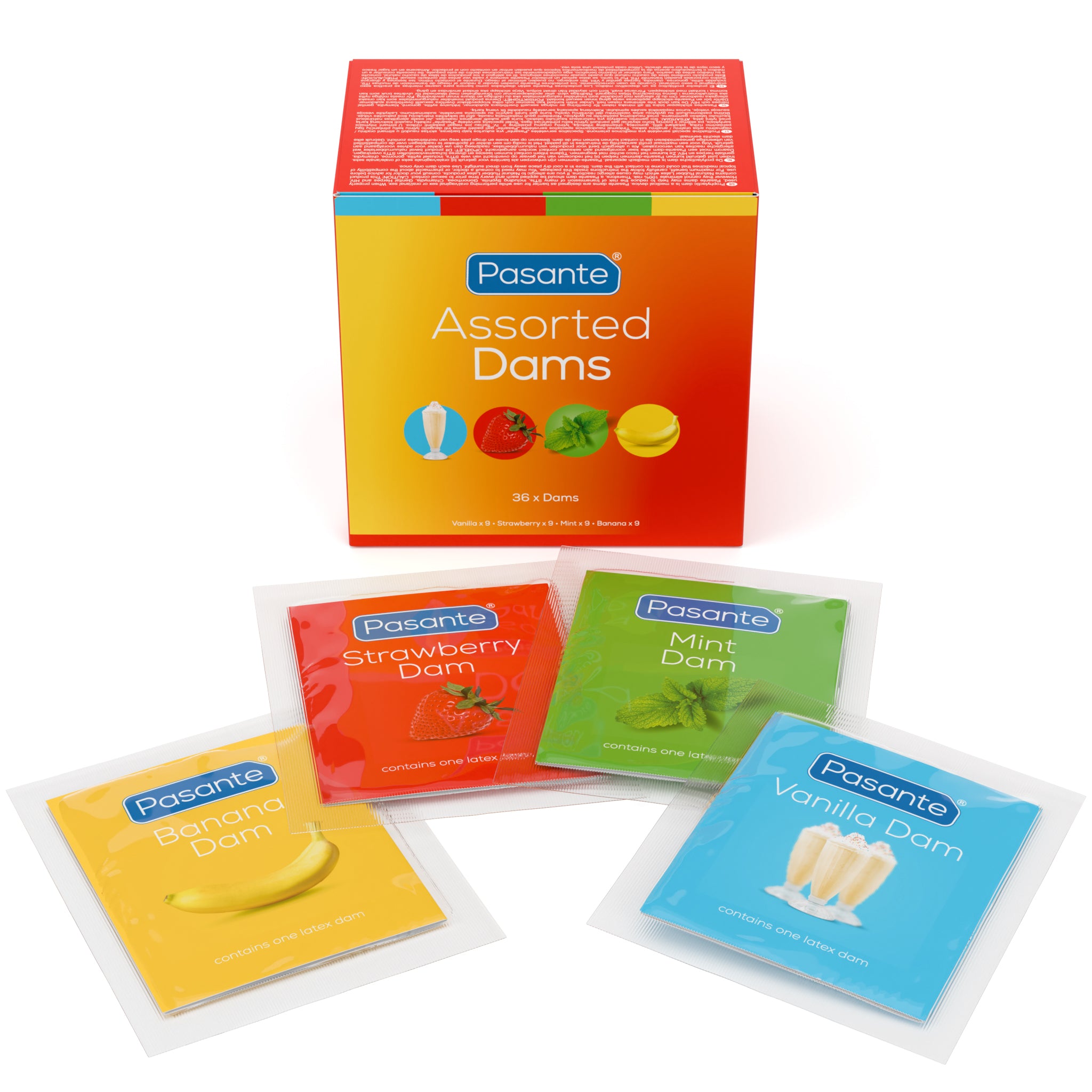 Pasante Oral Dams digue dentaire assortie 36 pcs