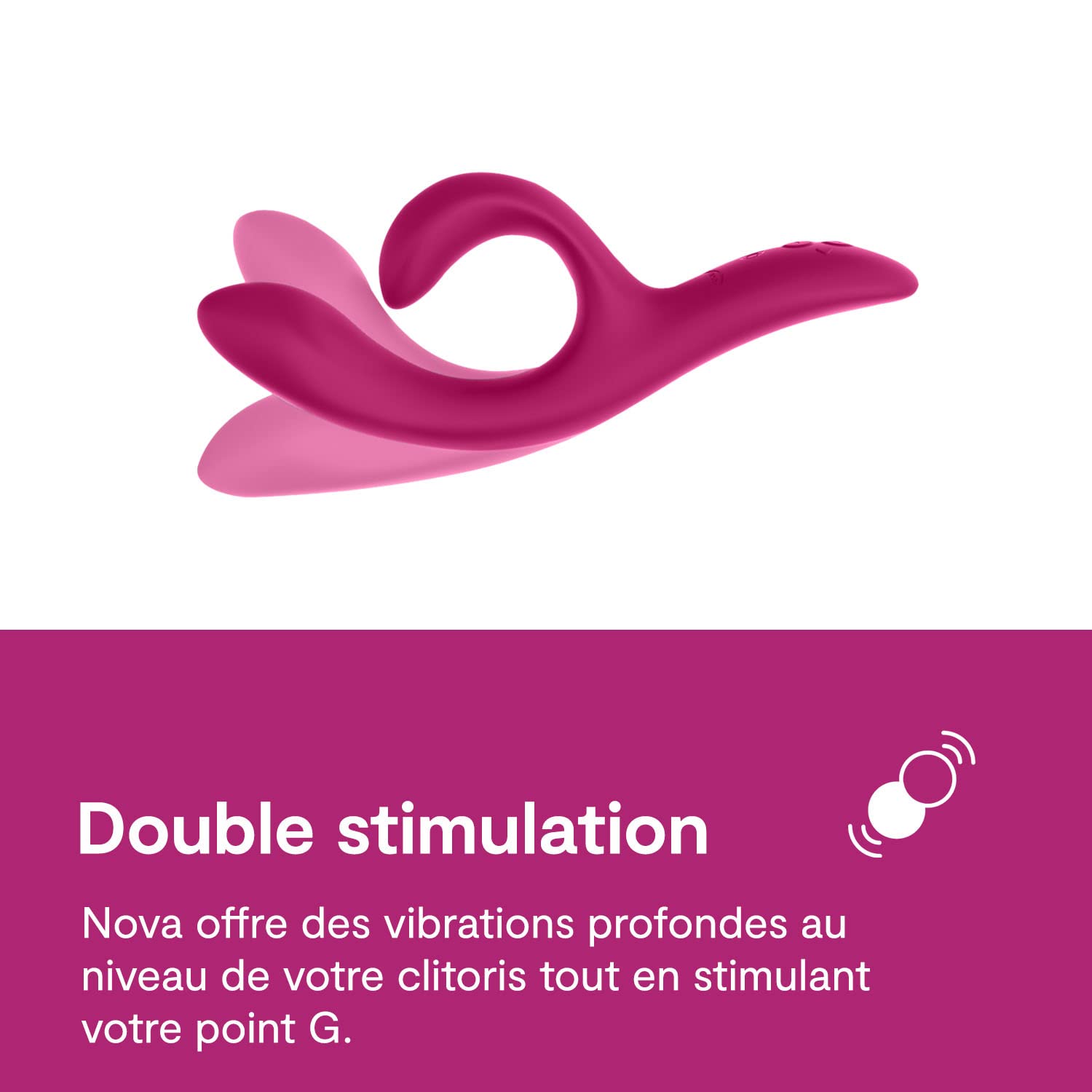 We-Vibe Nova 2 vibromasseur rabbit rose 10 modes