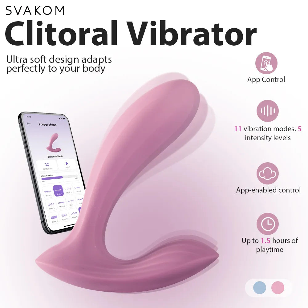 Svakom Erica vibromasseur portable bleu connecté