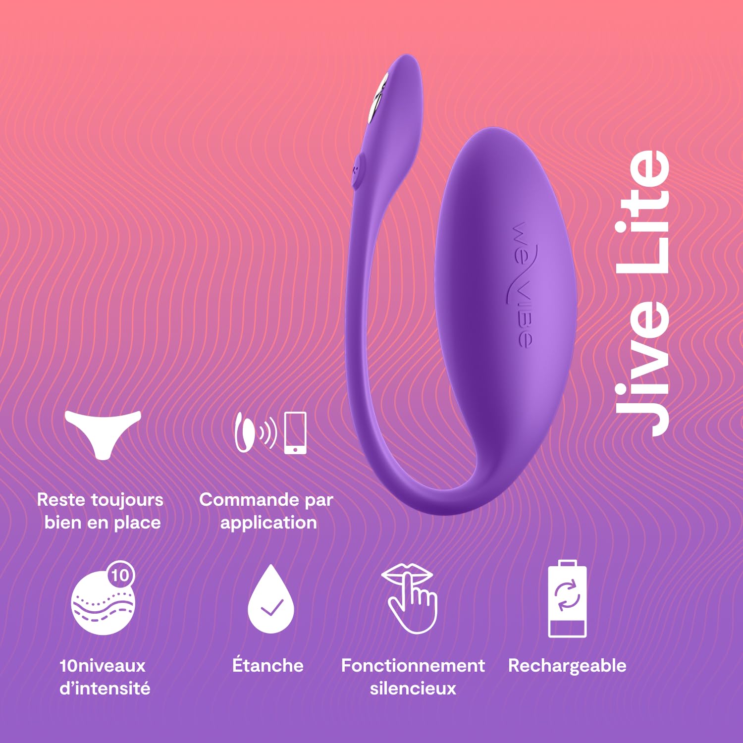 We-Vibe Jive Lite œuf vibrant violette connecté
