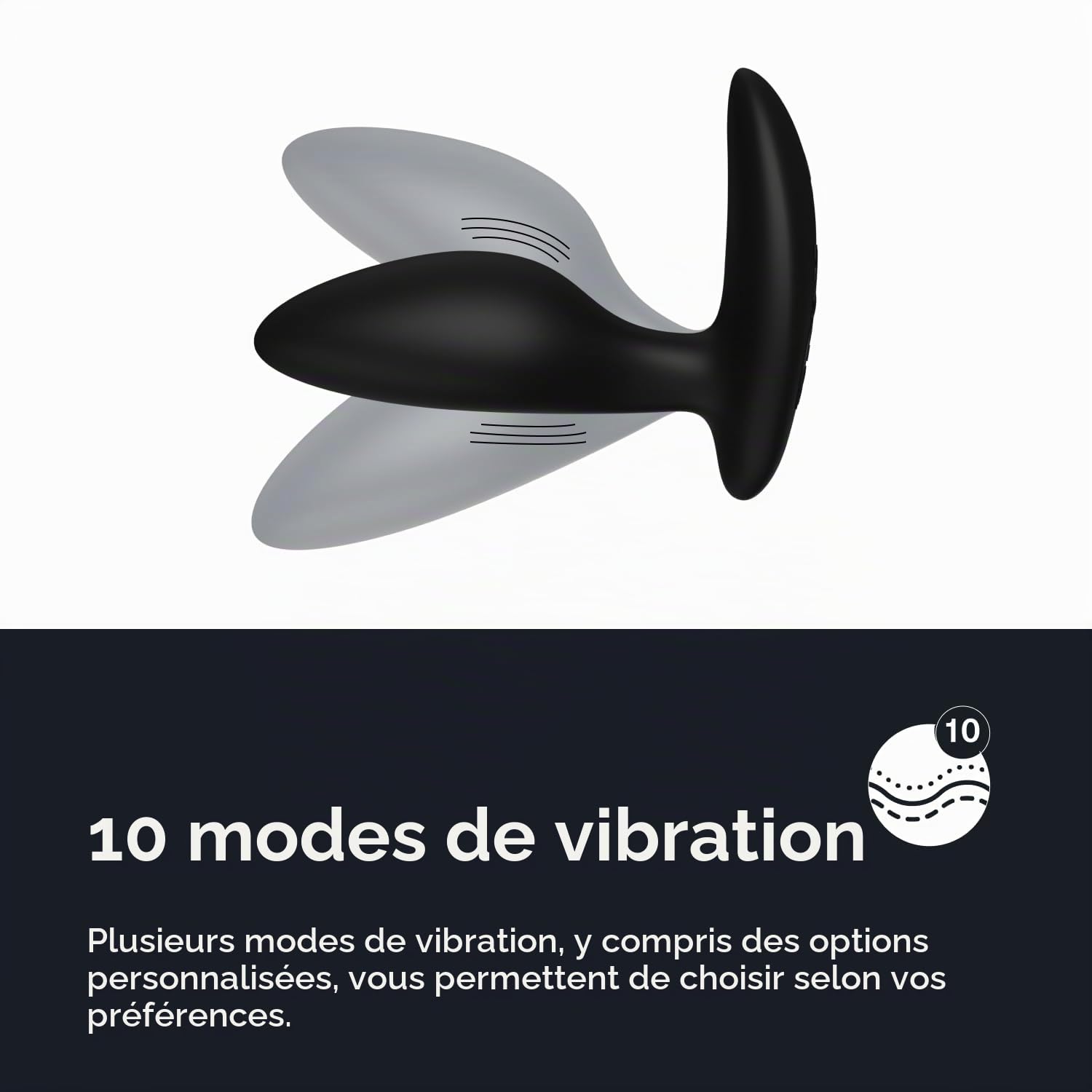 We-Vibe Ditto+ plug anal vibrant noir télécommandé silicone