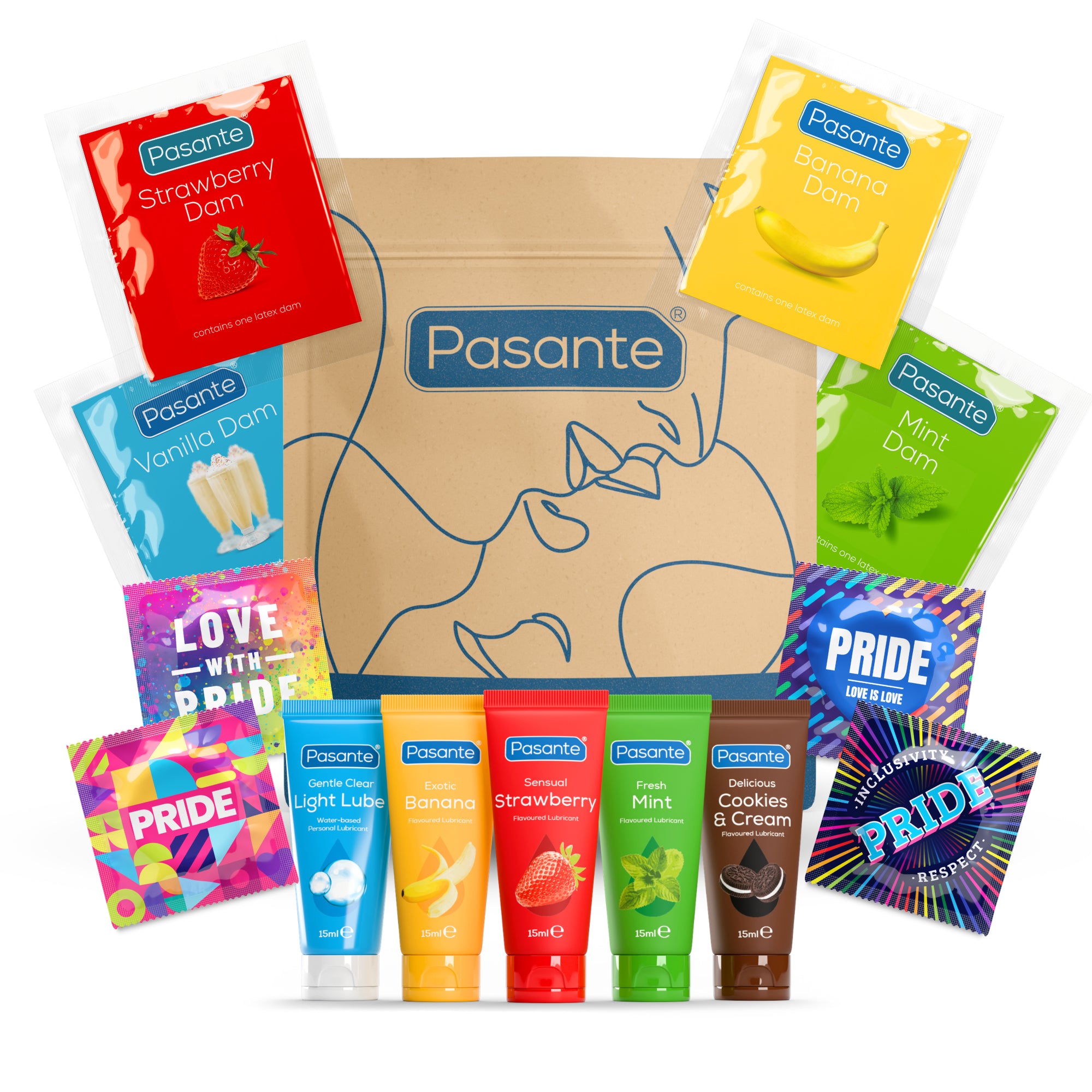 Pasante Themed coffret Pride préservatifs + lubrifiants