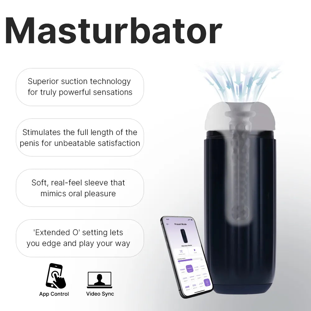 Svakom Sam Neo 2 Masturbateur Homme Bleu Foncé