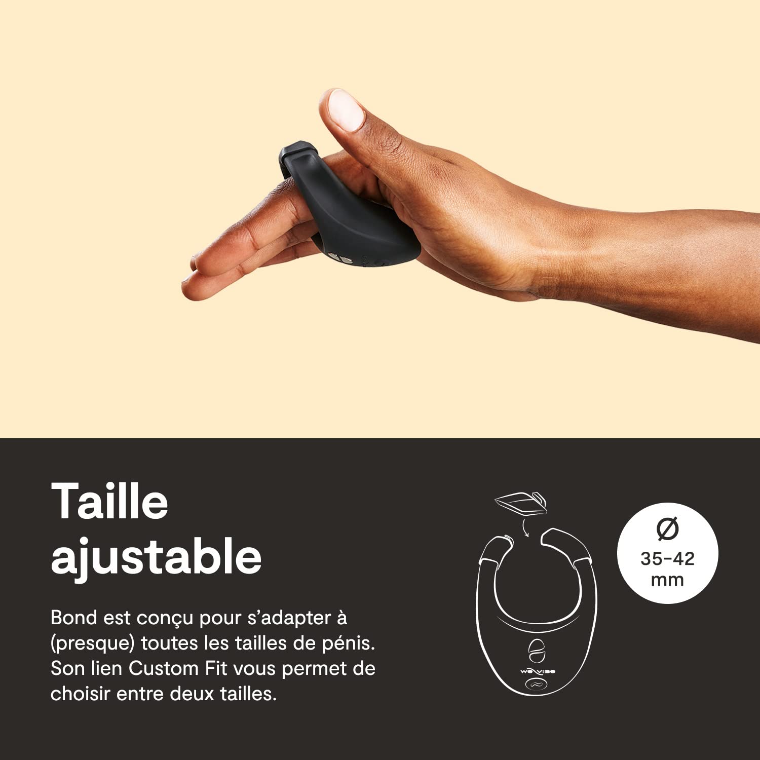 We-Vibe Bond anneau pénien vibrant connecté silicone 35-42mm