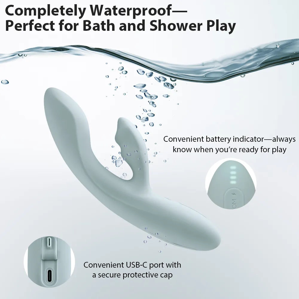 Svakom Chika vibromasseur rabbit chauffant gris turquoise