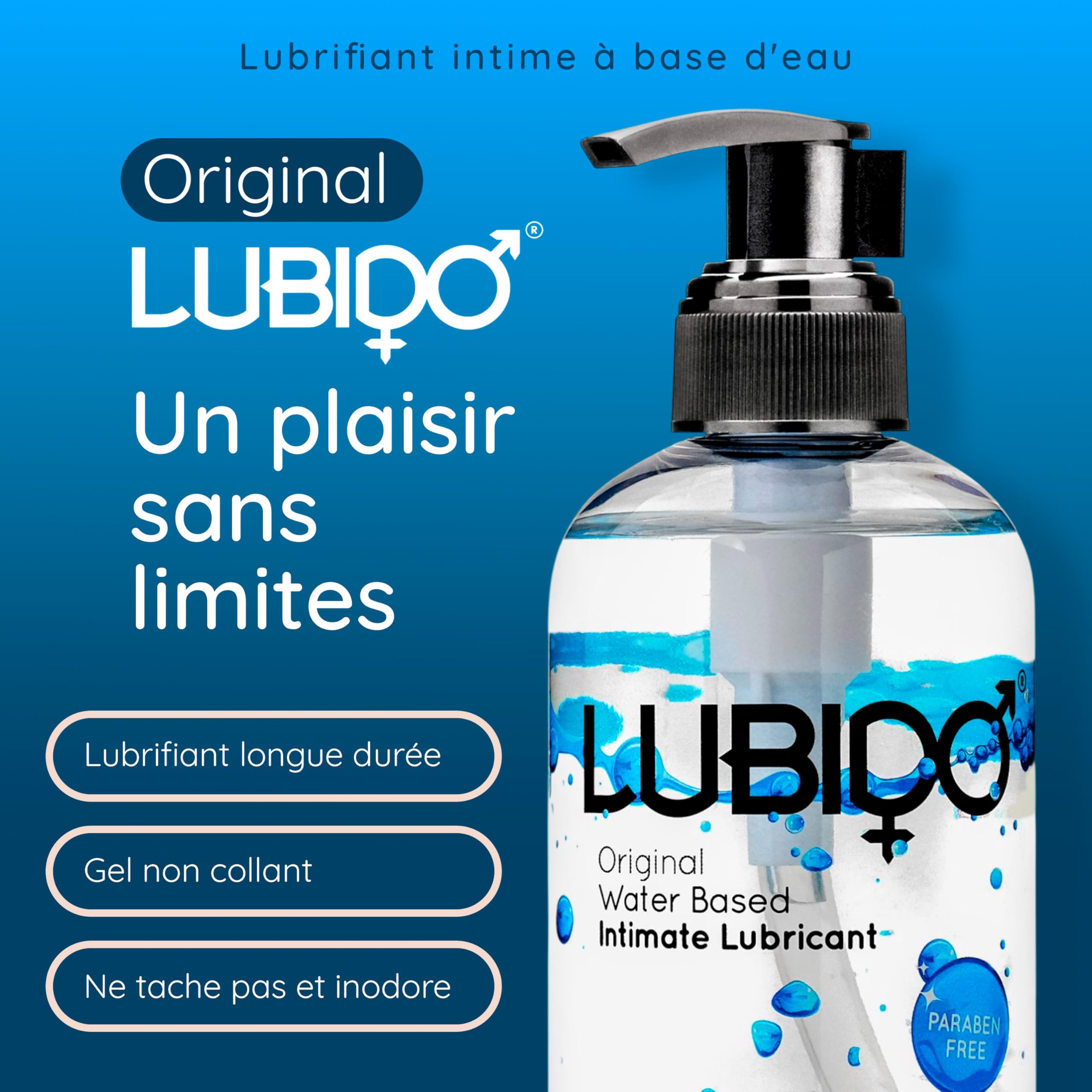 Lubido Original gel lubrifiant eau 100 ml sans paraben