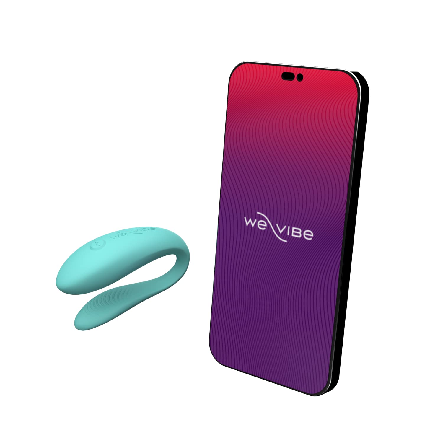 We-Vibe Sync Lite vibromasseur couple bleu en C silicone