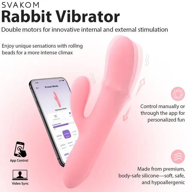 Svakom Mora Neo Vibromasseur Rabbit Rose Pêche