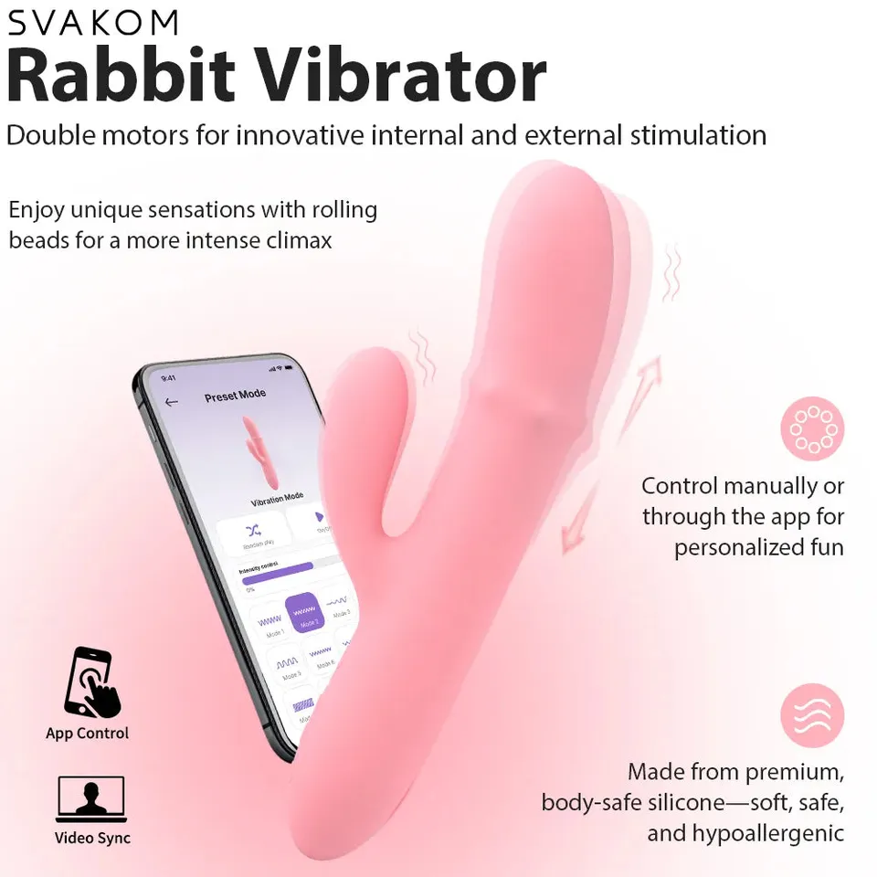 Svakom Mora Neo Vibromasseur Rabbit Rose Pêche