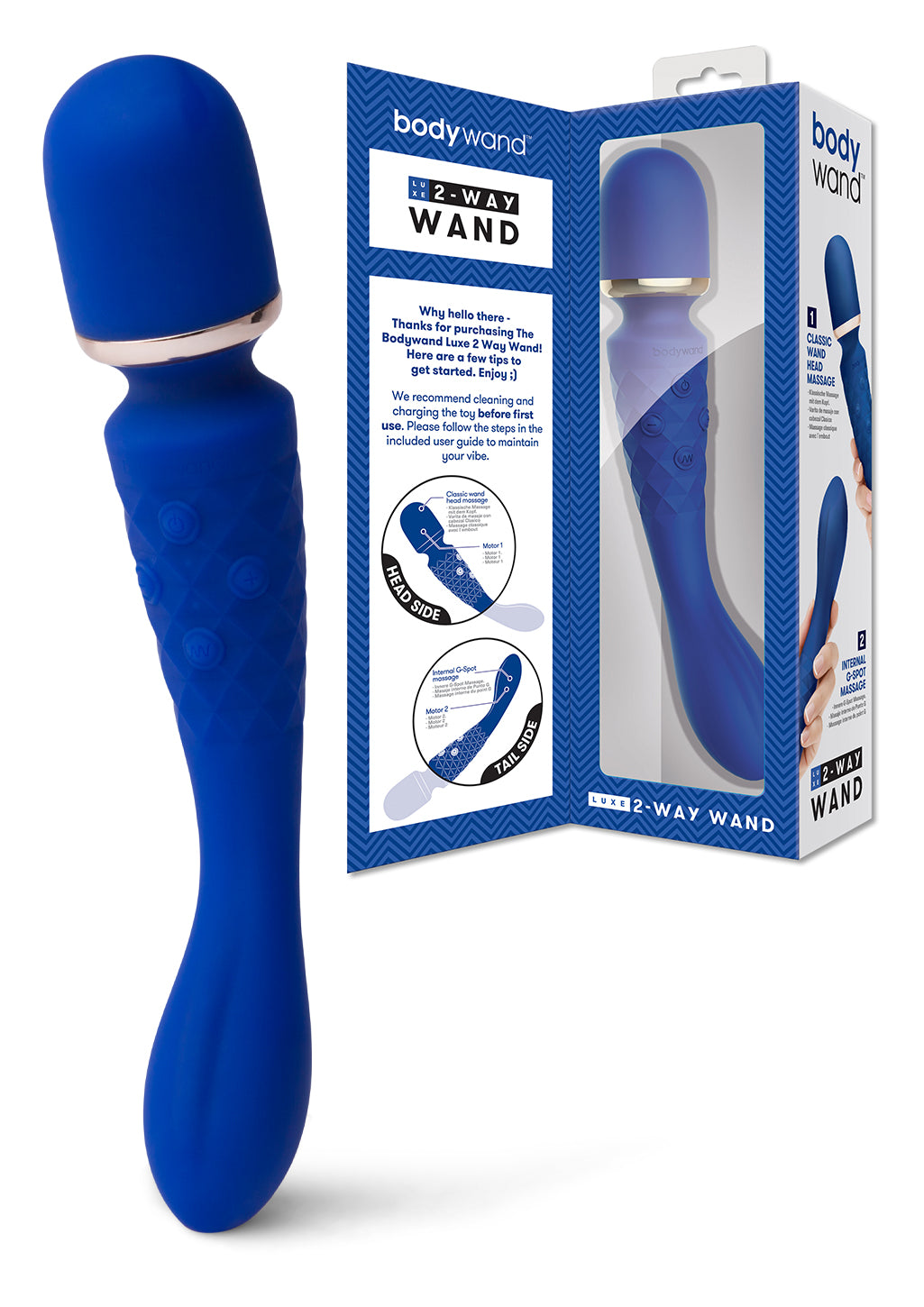 Bodywand Luxe 2-Way Wand baguette vibrante noire rechargeable