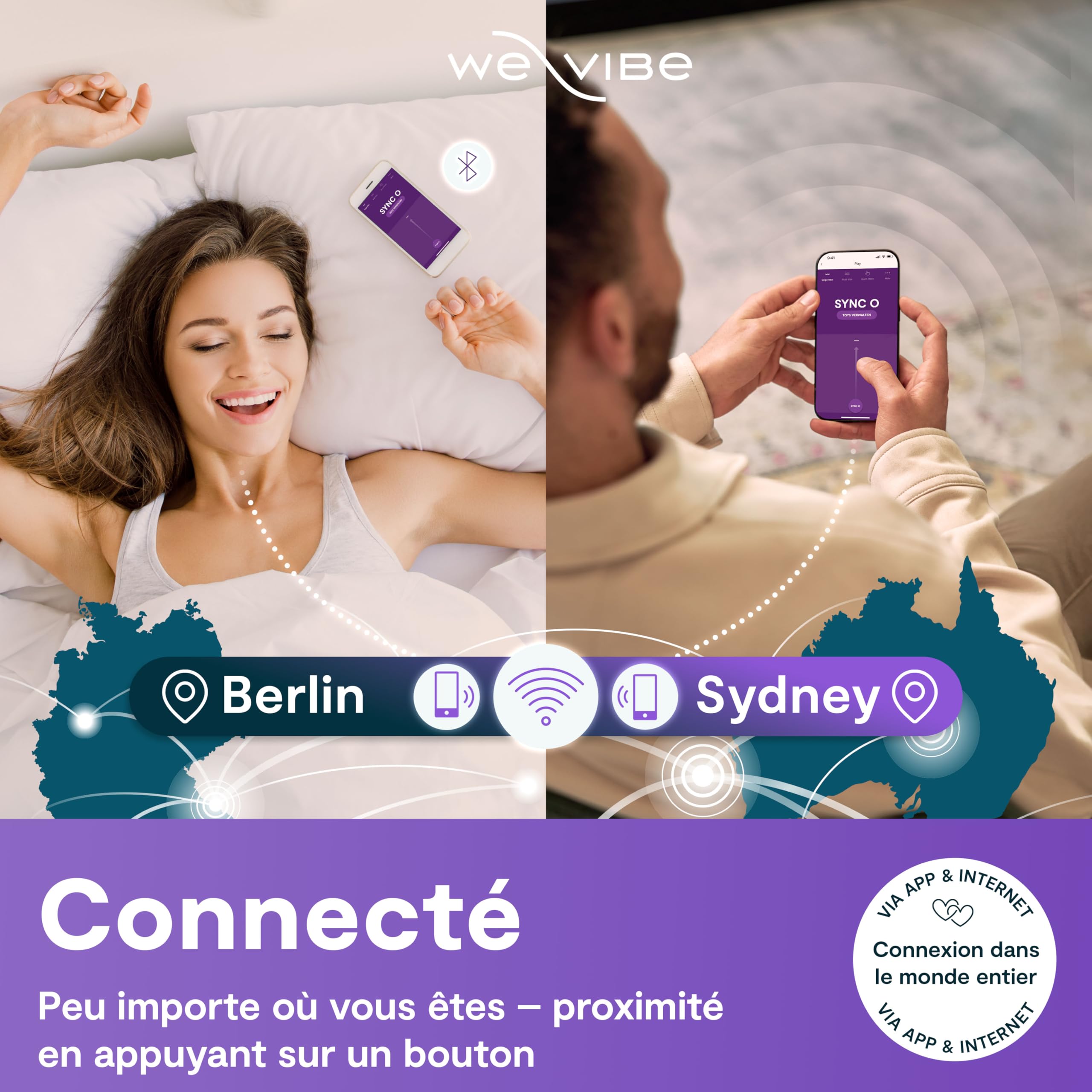 We-Vibe Sync O Vibromasseur Couple Vert Silicone