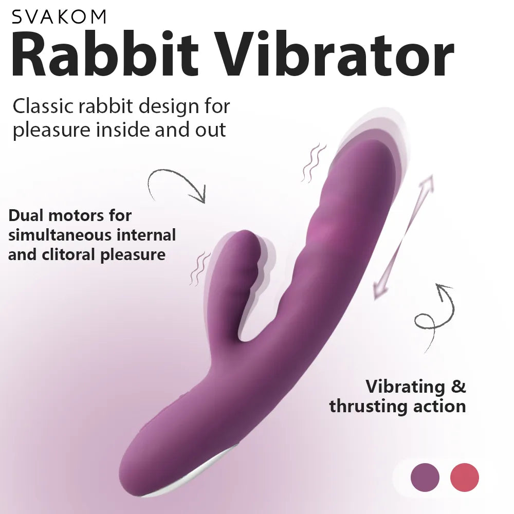 Svakom Avery rabbit thrusting rose double stimulation