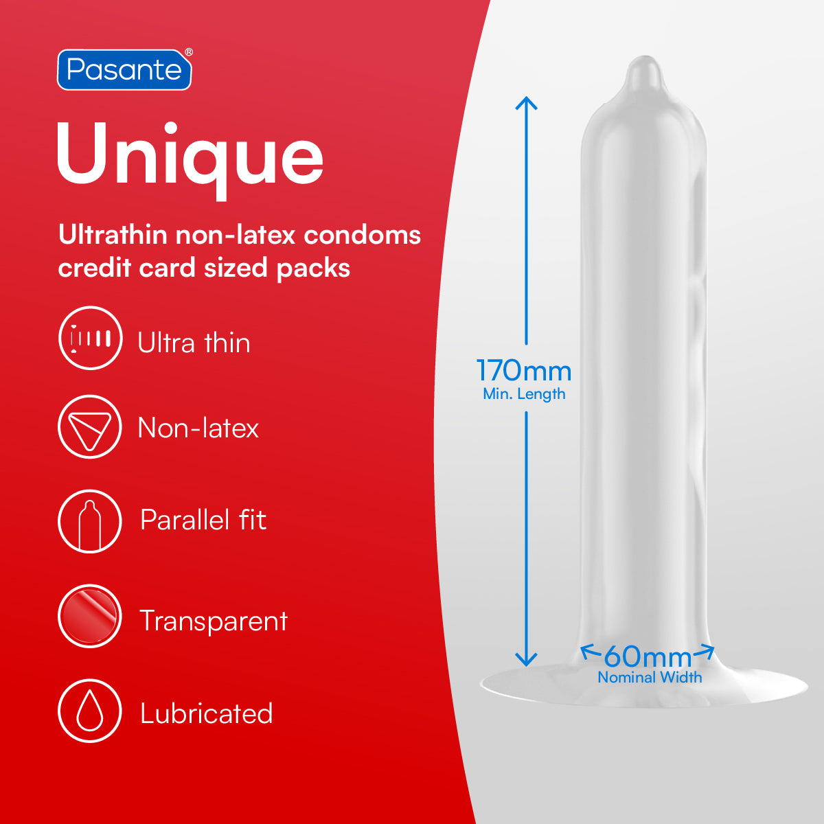 Pasante Unique préservatif sans latex x12 extra-fin