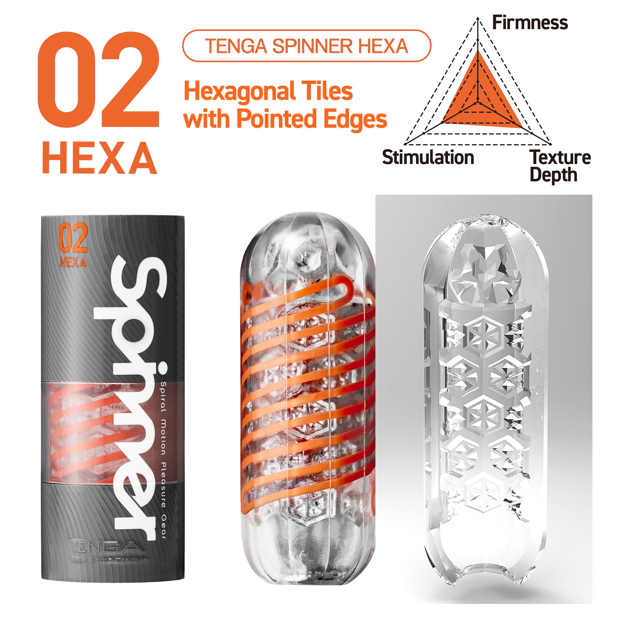 Tenga Spinner 02 Hexa masturbateur homme à spirale