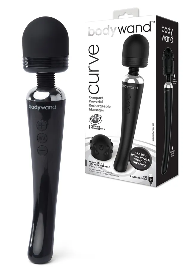 Bodywand Massagers Curve wand vibrant noir rechargeable