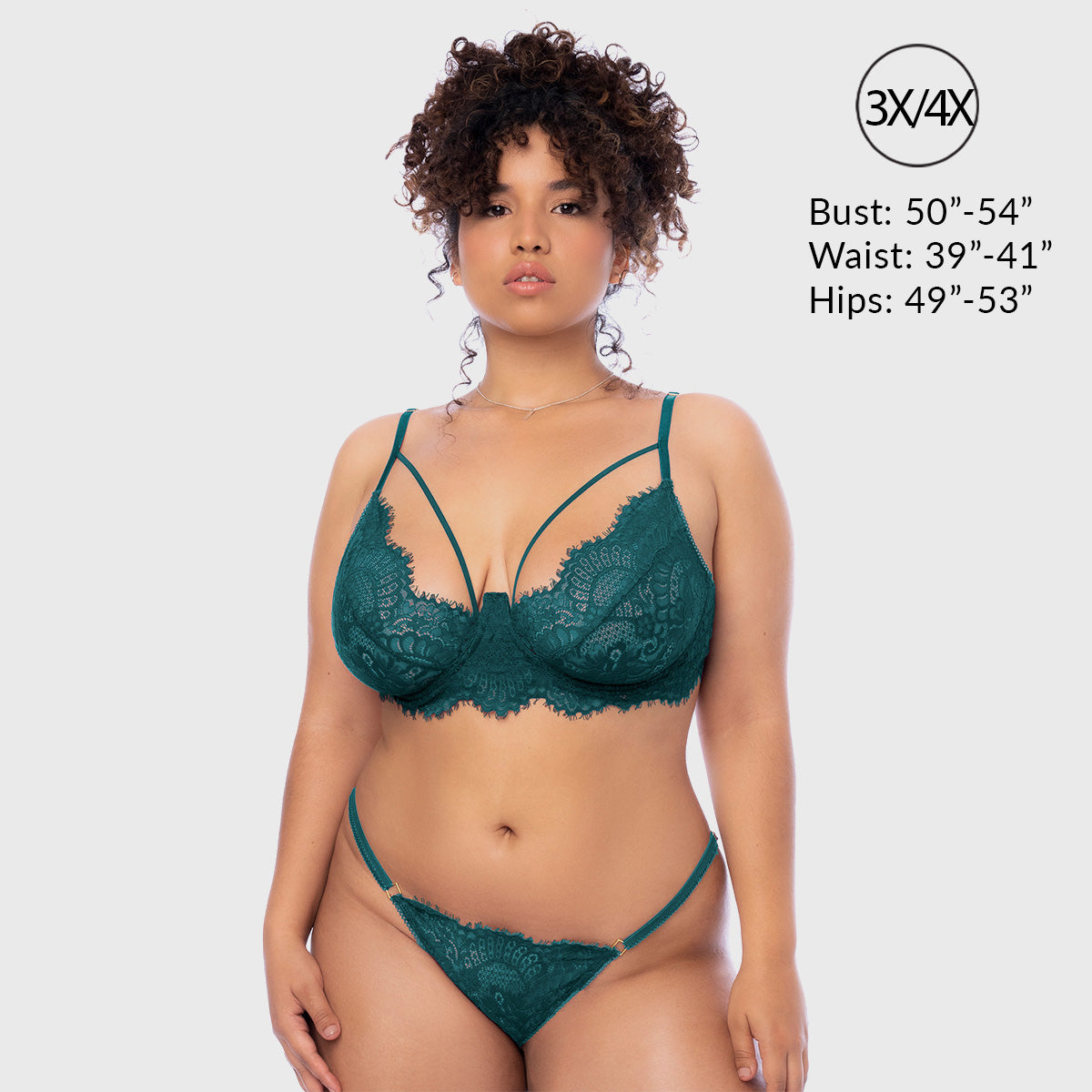 Liberator Katie ensemble lingerie dentelle 3 pièces 1X/2X